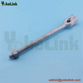 High Strength Galvanized Thimble Eye Bolt 5/8'*10' with Flat Square Nut/Angle Thimble Eye Bolts for Electric Power