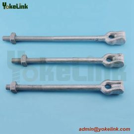 High Strength Galvanized Thimble Eye Bolt 5/8'*10' with Flat Square Nut/Angle Thimble Eye Bolts for Electric Power