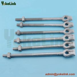 High Strength Galvanized Thimble Eye Bolt 5/8'*10' with Flat Square Nut/Angle Thimble Eye Bolts for Electric Power