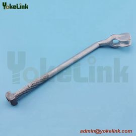 High Strength Galvanized Thimble Eye Bolt 5/8'*10' with Flat Square Nut/Angle Thimble Eye Bolts for Electric Power