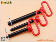 Red handle hitch pin 1-1/4X8"  with Linch Pin for tractor accessories