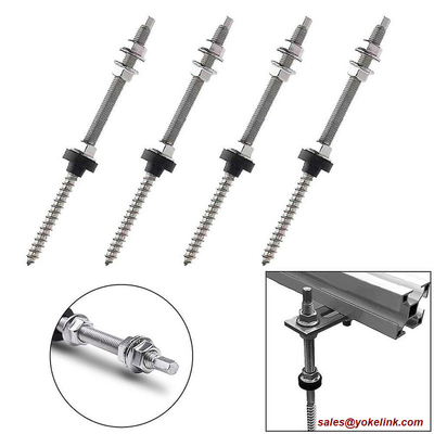 Solar Fastener Stainless Steel Solar Ground/Roof Mount Hanger Bolts