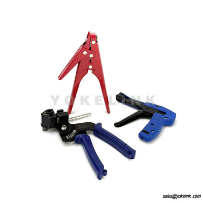 100pcs 11.8 Inch Stainless Steel Cable Tie Tool Zip Gun Metal Zip Tensioner with Built-in Cutter Release Tool Cable Tie Gun