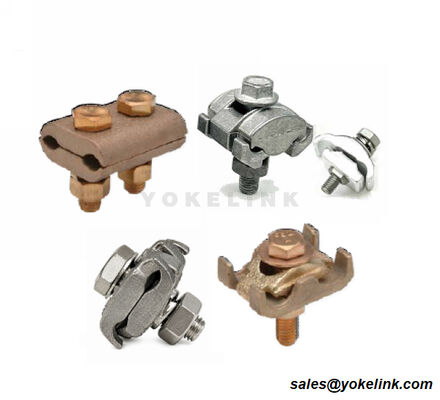 Tin Plated Copper Parallel Groove Clamp, 8-2/0 AWG Aluminum/Stranded Copper Conductor