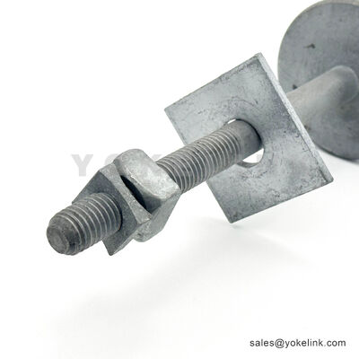 Wide Base Crossarm Pin HDG | Nylon Thread Insulator Stud | ASTM A153 Crossarm Pin