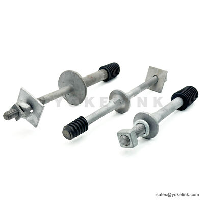 Wide Base Crossarm Pin HDG | Nylon Thread Insulator Stud | ASTM A153 Crossarm Pin
