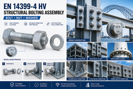 EN14399-10 HRC Tension Control Bolt with Cup Head