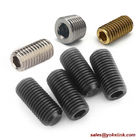 ASME B18.3, DIN 913 Stainless Steel Socket Set screws with Flat Point, Nylok patch