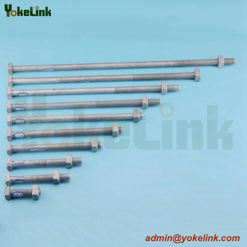 High Quality Forged Steel ASME B18.2.6 machine bolt For Electrical Utilities Hardware