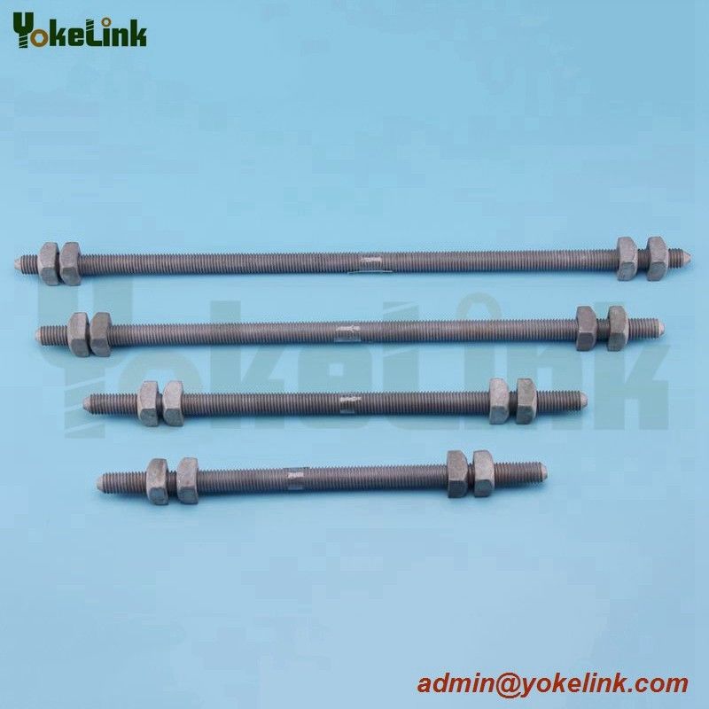 Hot dip galvanized All Threaded Rods /Double Arming Bolts with nut