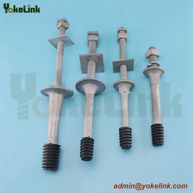 Hot dip galvanized Crossarm Pin/Spindle for insulator for ANSI  55-4 Porcelain Insulators