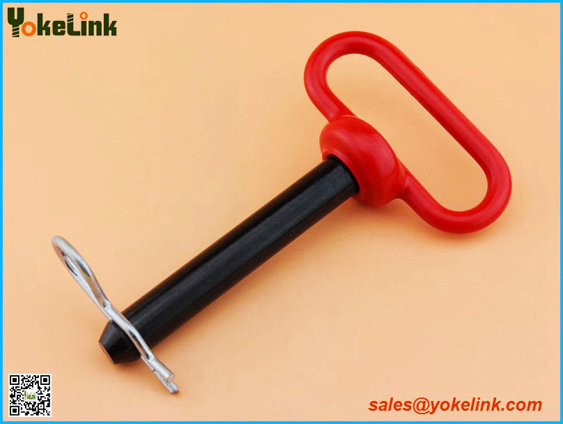 1/2" Red Handle Head Hitch pin with R Clip for farm Tractors and Trailers