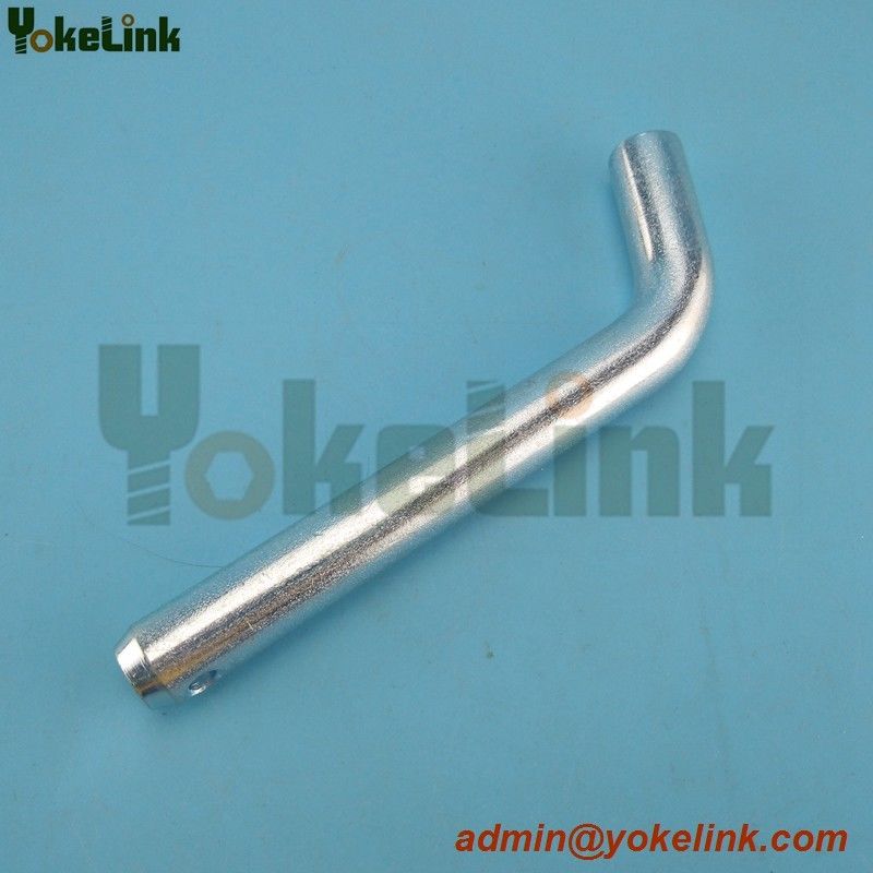 Galvanized steel high strength bent hitch pin for tractor parts