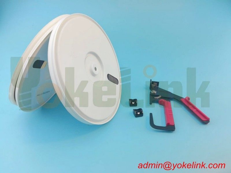 Acetal Plastic Cable Strap on reel, Black Colour, Acetal Strap tool ,Separate Head