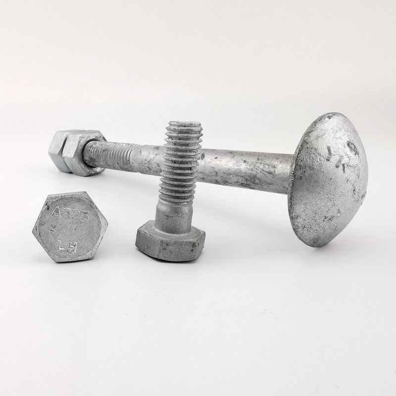Hot Dip Galvanized Step Bolt with two hex nuts per ASTM A394 Type 0