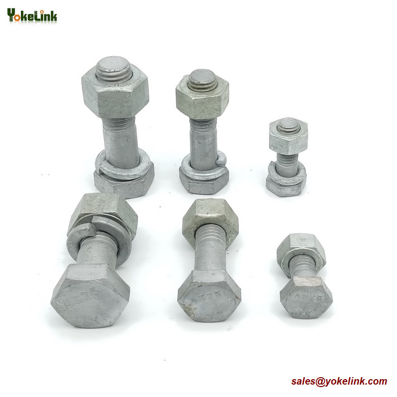 M27X3.0 ASTM F3125M Grade A325M Hot Dipped Galvanized Steel Structural Bolt w/A563 DH Nut & F436 Washer